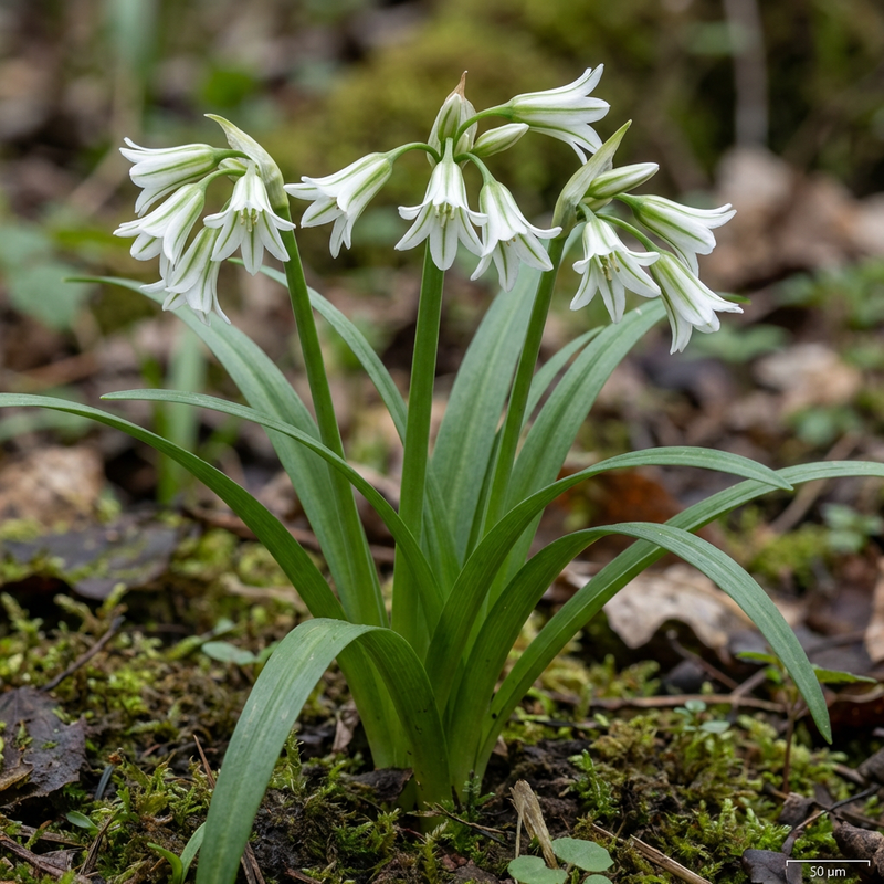 Dreikantiger Lauch (Allium triquetrum), KI-Illustration
