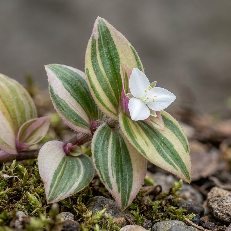 Dreimasterblume 'Nanouk' (Tradescantia albiflora), KI-Illustration