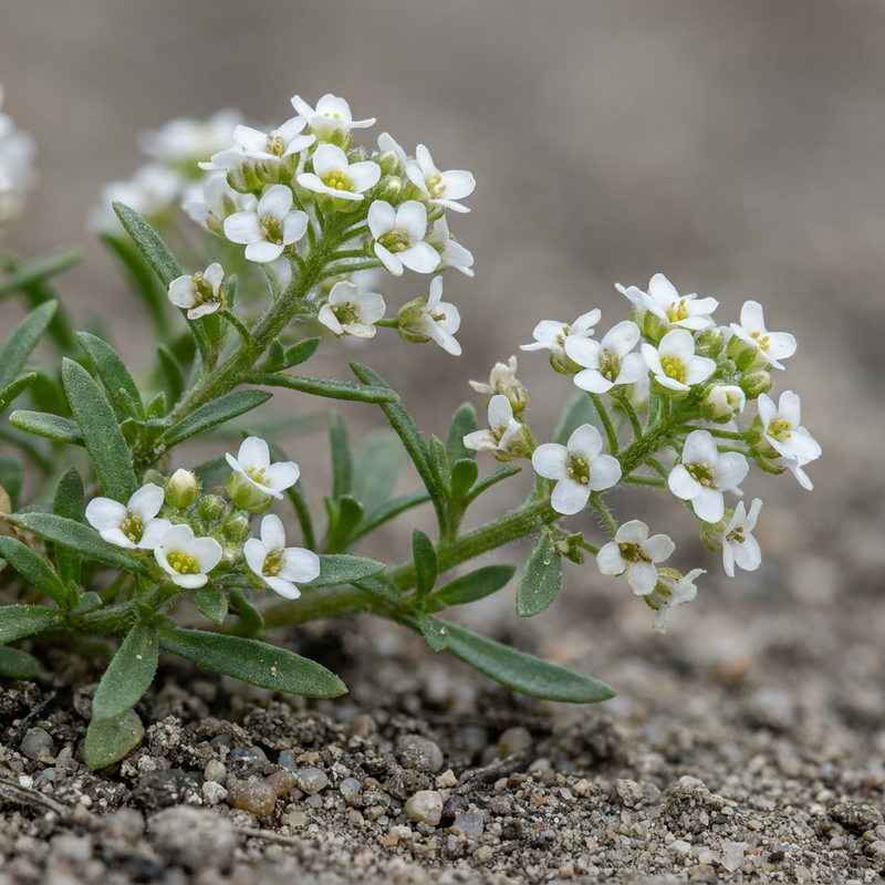 Duftsteinrich (Lobularia maritima), KI-Illustration