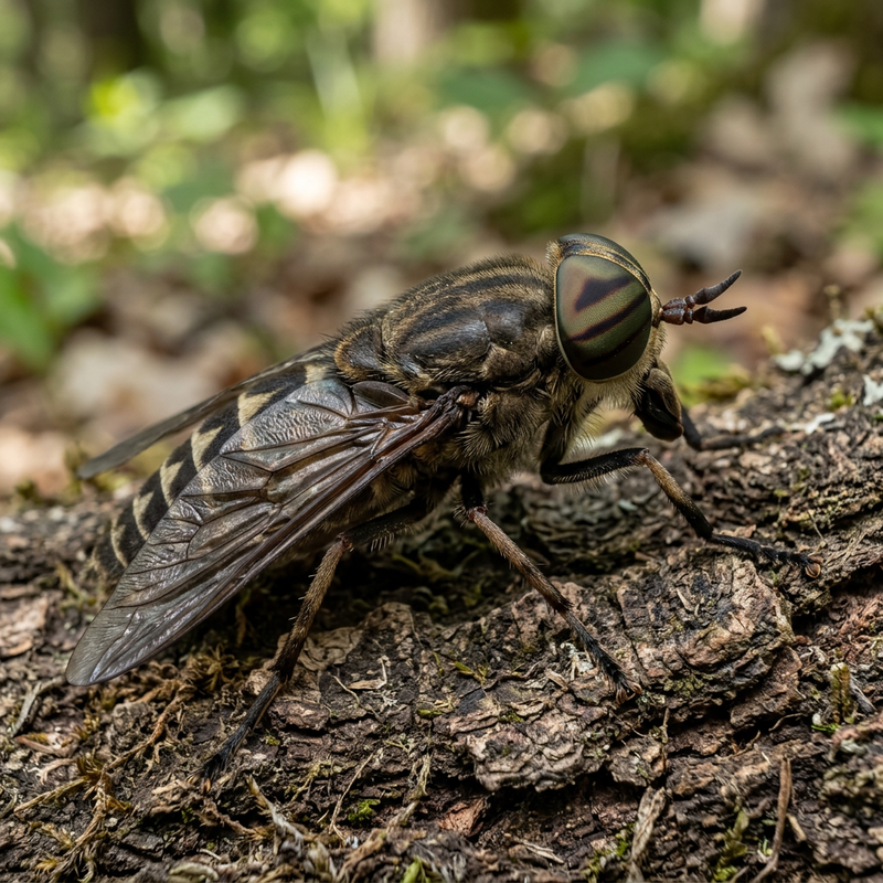 Dunkle Rinderbremse (Tabanus sudeticus), KI-Illustration