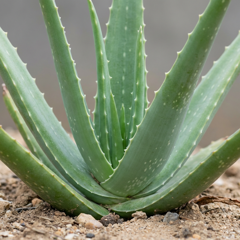 Echte Aloe (Aloe vera), KI-Illustration