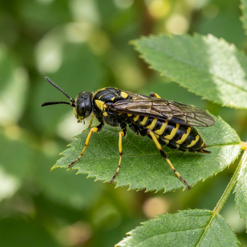 Echte Blattwespen (Tenthredinidae), KI-Illustration