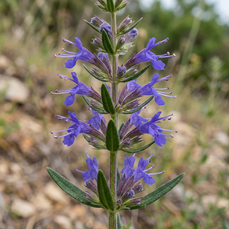 Echter Ysop (Hyssopus officinalis), KI-Illustration