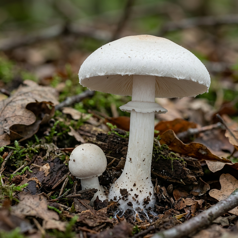 Egerlingsschirmling (Gattung) (Leucoagaricus), KI-Illustration