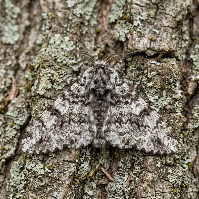 Eichen-Birkenspanner (Biston strataria), KI-Illustration