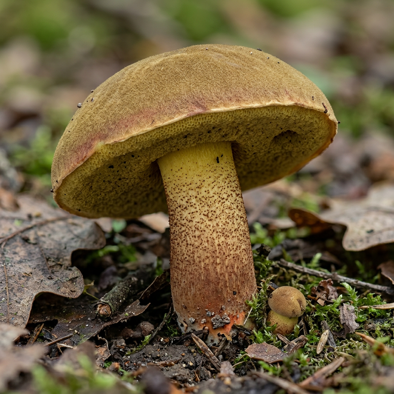 Eichen-Filzröhrling (Hortiboletus engelii), KI-Illustration