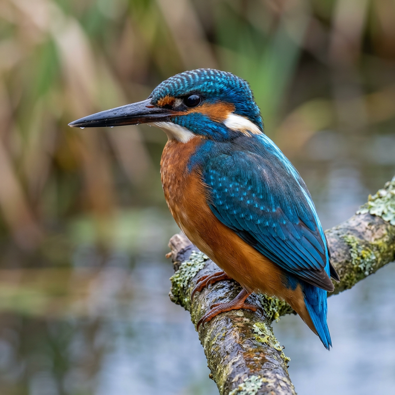Eisvogel (Alcedo atthis), KI-Illustration