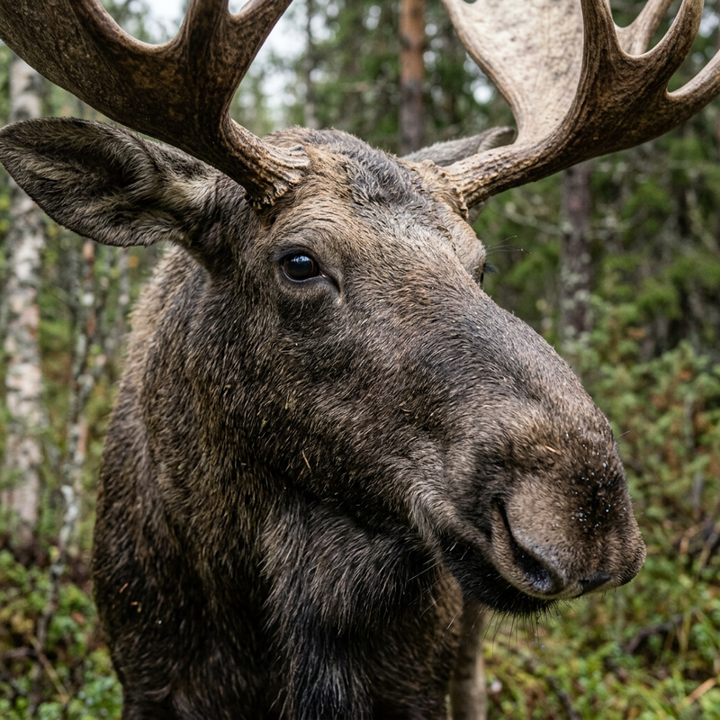 Elch (Alces alces), KI-Illustration