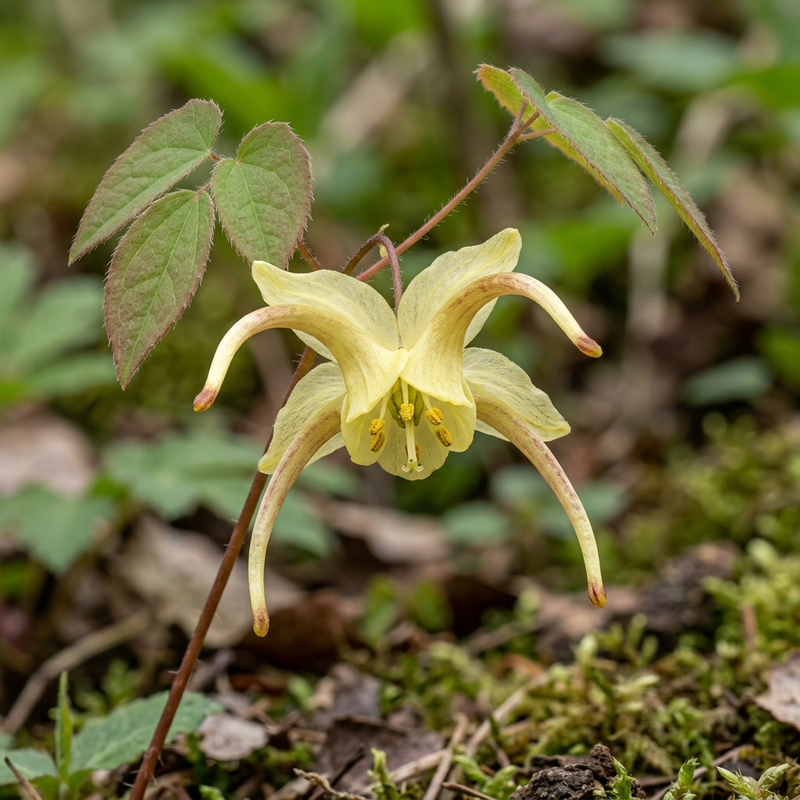 Elfenblume (Epimedium), KI-Illustration