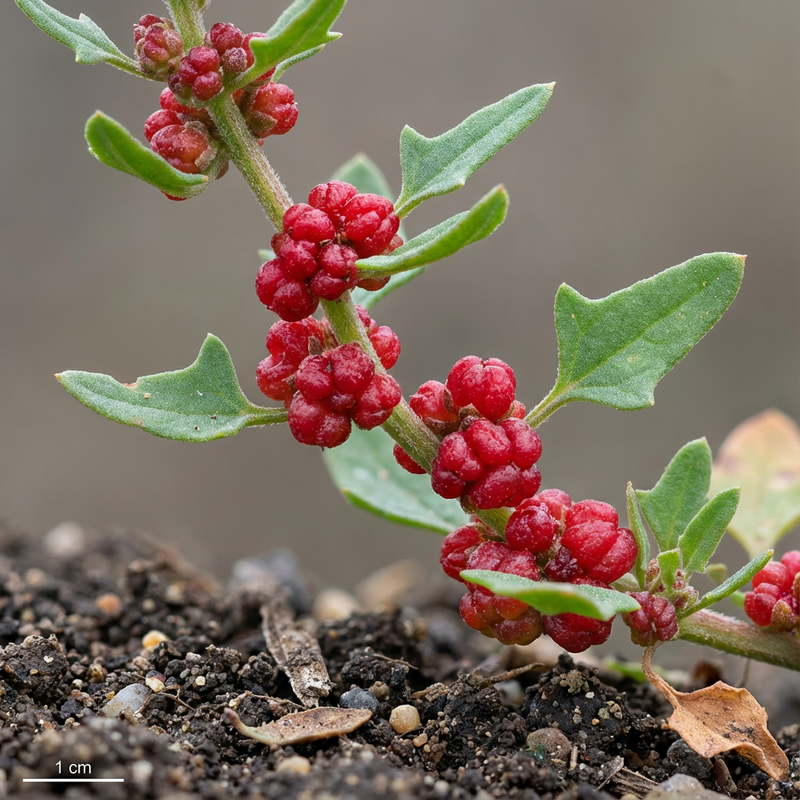 Erdbeerspinat (Blitum virgatum), KI-Illustration