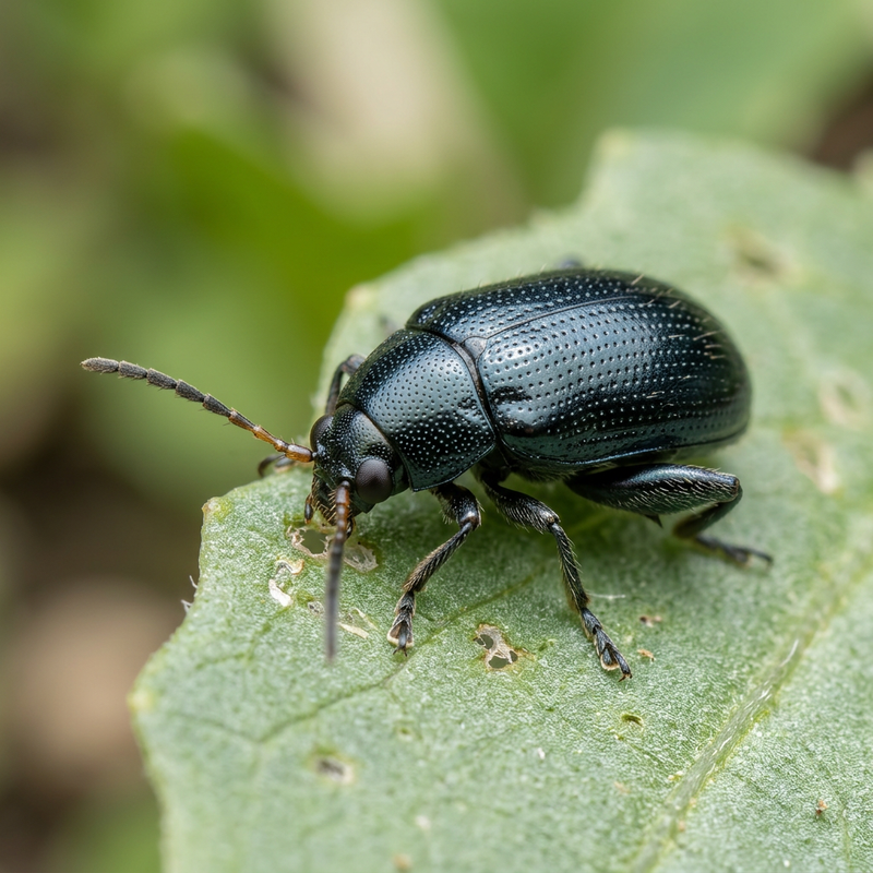 Erdfloh (Gattung Phyllotreta) (Phyllotreta), KI-Illustration