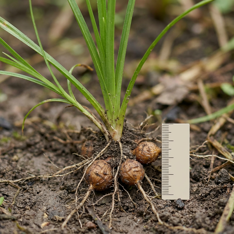 Erdmandel (Cyperus esculentus), KI-Illustration