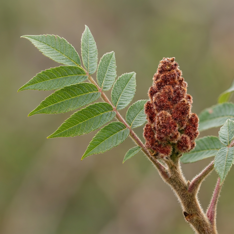 Essigbaum (Rhus typhina), KI-Illustration