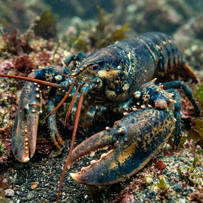 Europäischer Hummer (Homarus gammarus), KI-Illustration