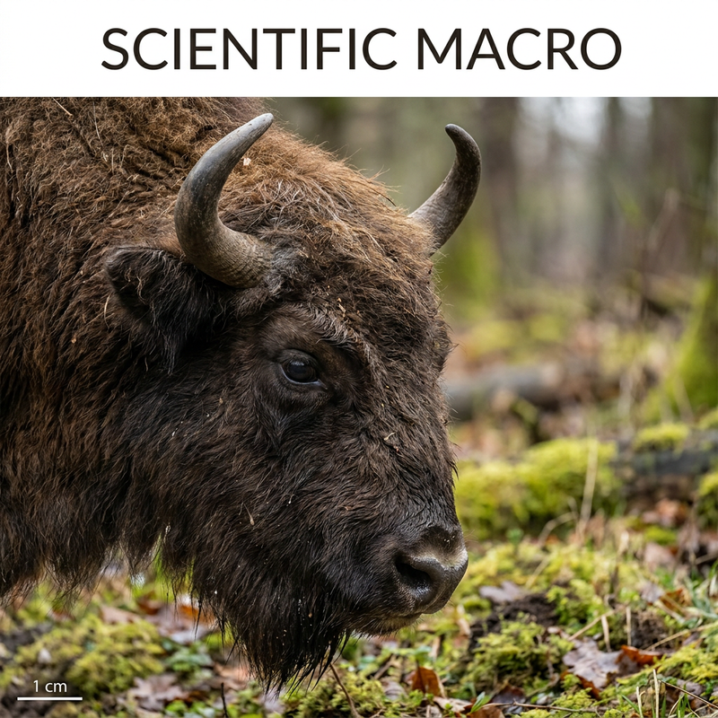 Europäischer Wisent (Bison bonasus), KI-Illustration