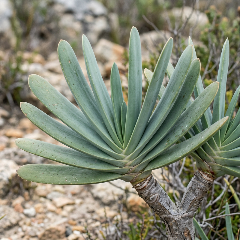 Fächer-Aloe (Aloe plicatilis), KI-Illustration