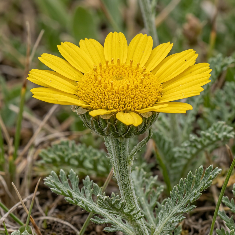 Färber-Hundskamille (Anthemis tinctoria), KI-Illustration