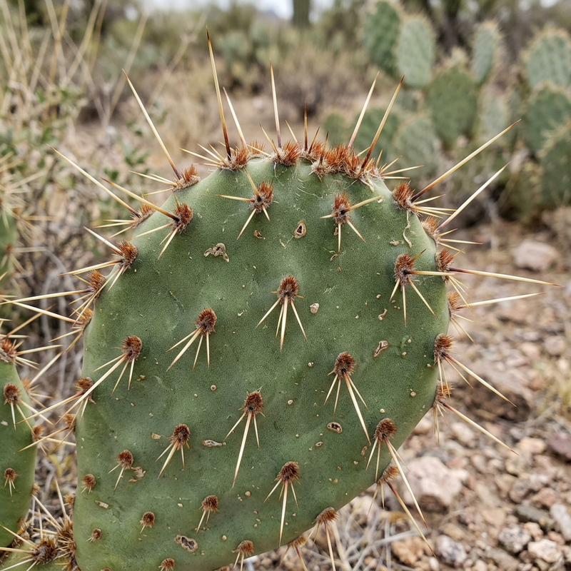 Feigenkaktus (Gattung Opuntia) (Opuntia), KI-Illustration