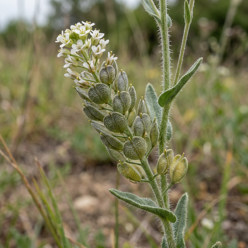 Feld-Kresse (Lepidium campestre), KI-Illustration