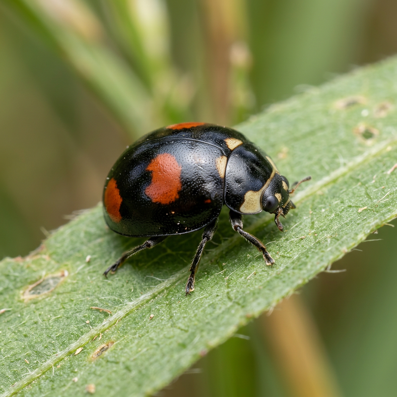 Feld-Kugelmarienkäfer (Hyperaspis campestris), KI-Illustration