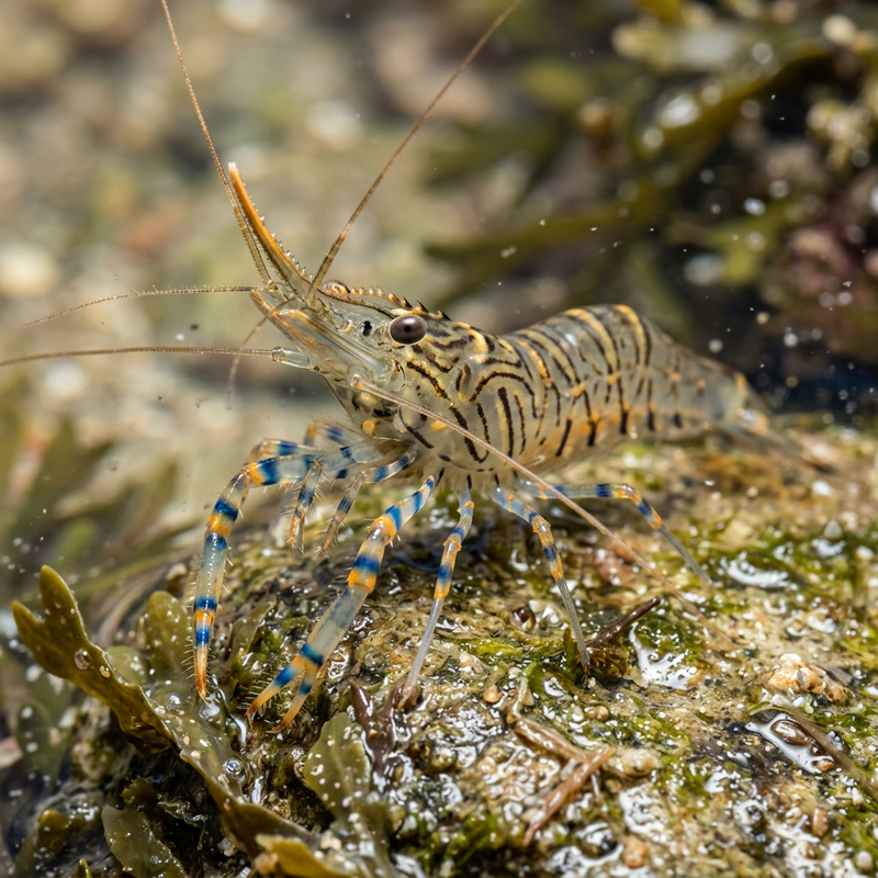 Felsengarnele (Palaemon elegans), KI-Illustration