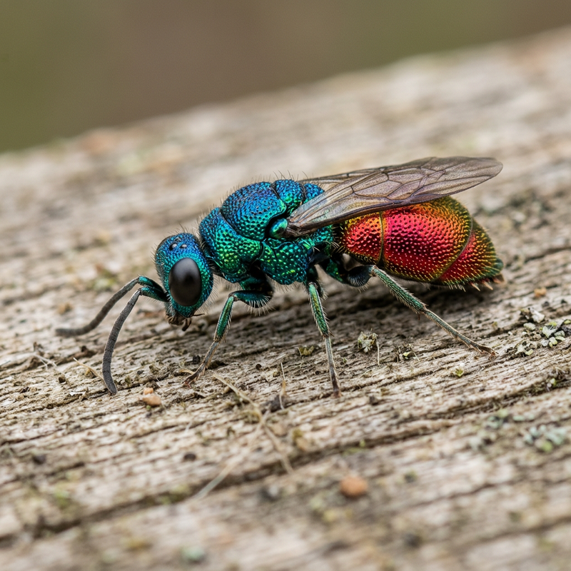 Feuer-Goldwespe (Artengruppe) (Chrysis), KI-Illustration