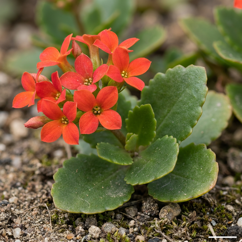 Flammendes Kaethchen (Kalanchoe blossfeldiana), KI-Illustration