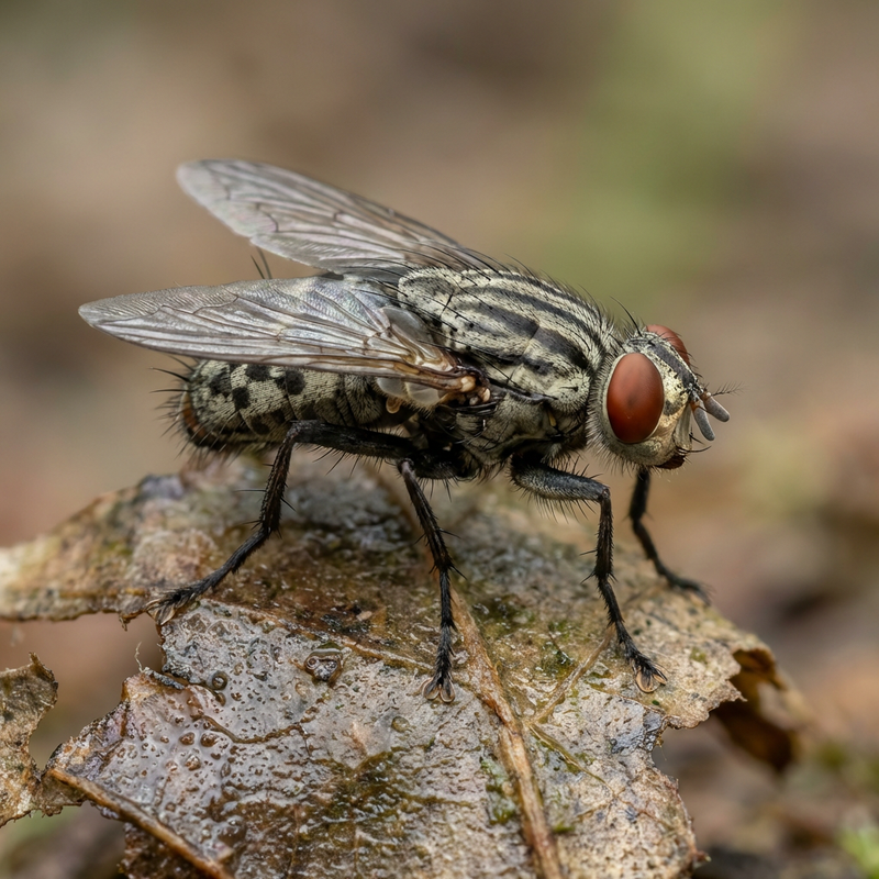 Fleischfliege (Sarcophagidae), KI-Illustration