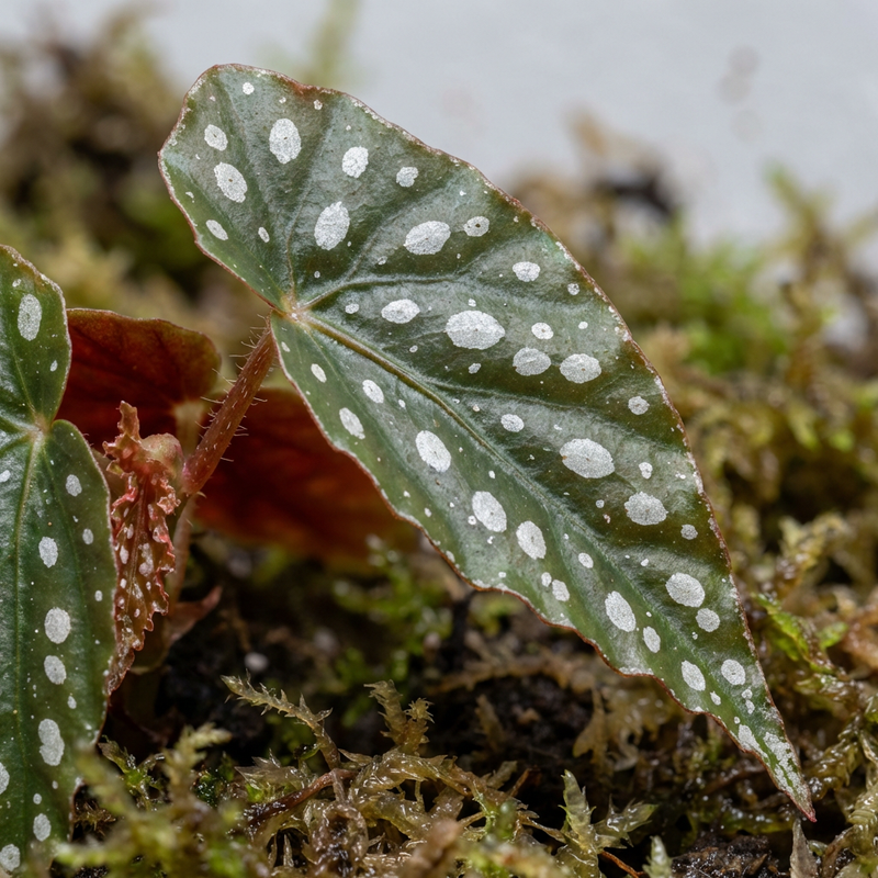 Forellenbegonie (Begonia maculata), KI-Illustration