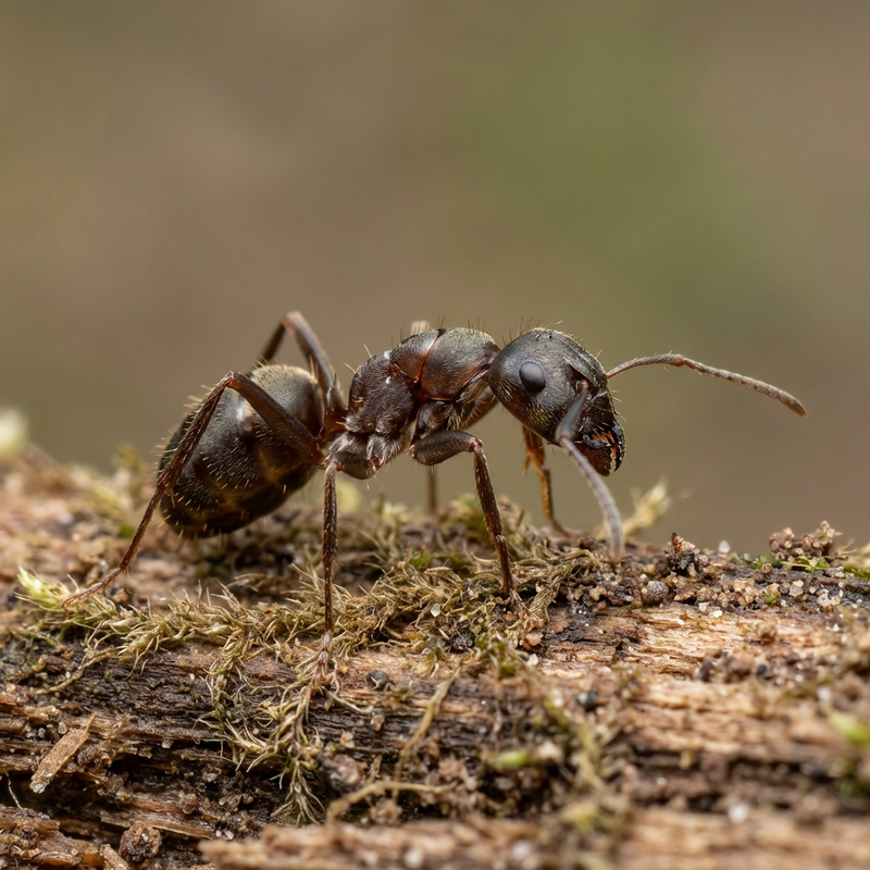 Fremde Wegameise (Lasius alienus), KI-Illustration