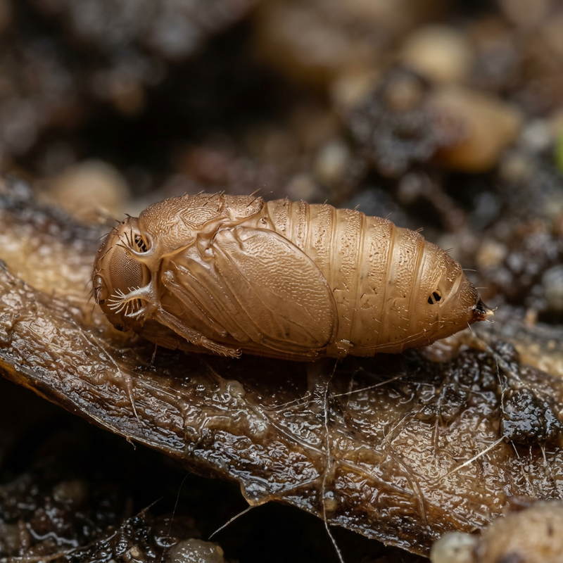 Fruchtfliege (Puppe) (Drosophila), KI-Illustration