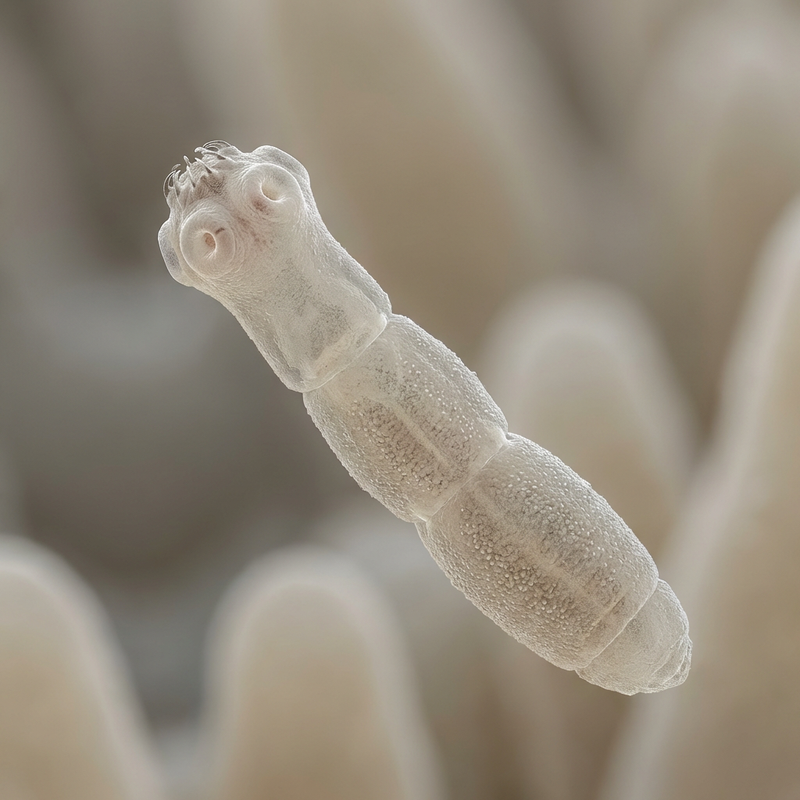 Fuchsbandwurm (Echinococcus multilocularis), KI-Illustration