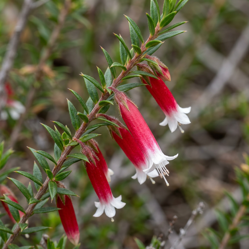 Fuchsien-Heide (Epacris longiflora), KI-Illustration
