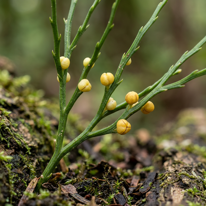 Gabelblatt (Psilotum nudum), KI-Illustration