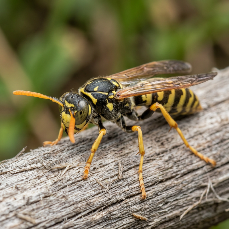 Gallische Feldwespe (Polistes gallicus), KI-Illustration