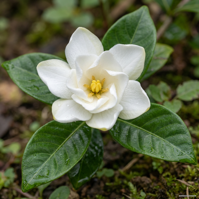 Gardenie (Gardenia jasminoides), KI-Illustration