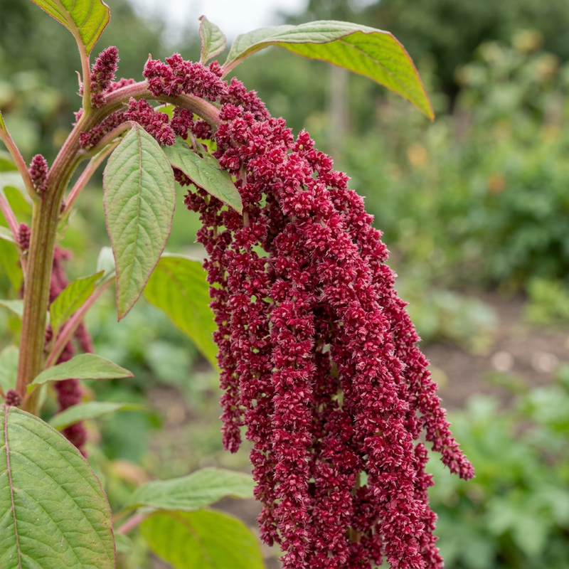 Garten-Fuchsschwanz (Amaranthus caudatus), KI-Illustration