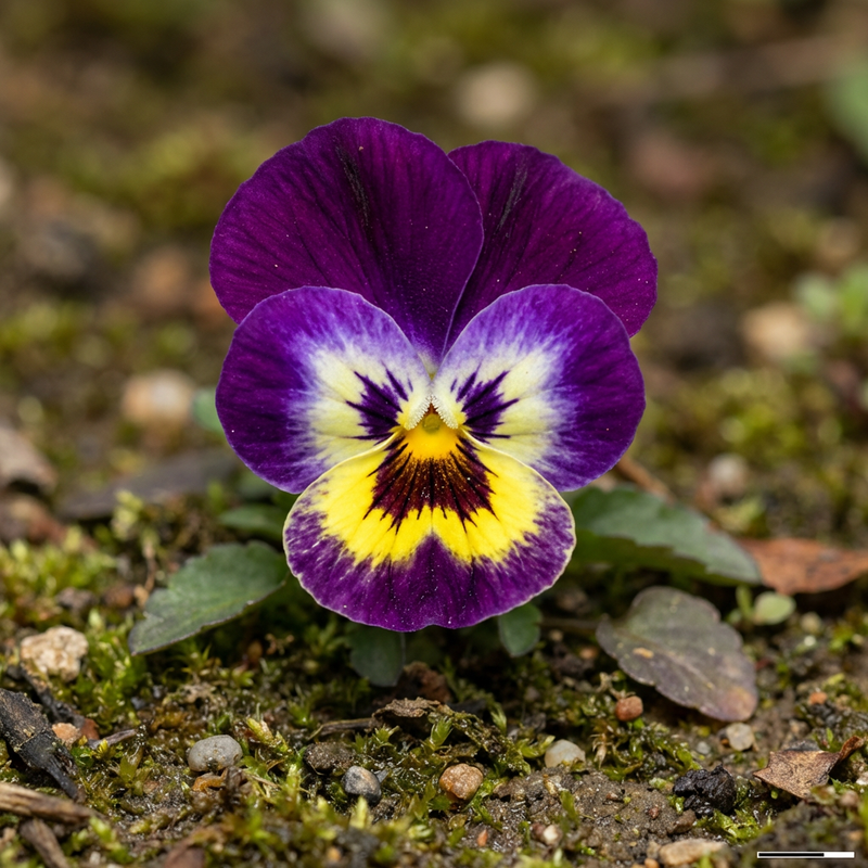 Garten-Stiefmütterchen (Viola wittrockiana), KI-Illustration
