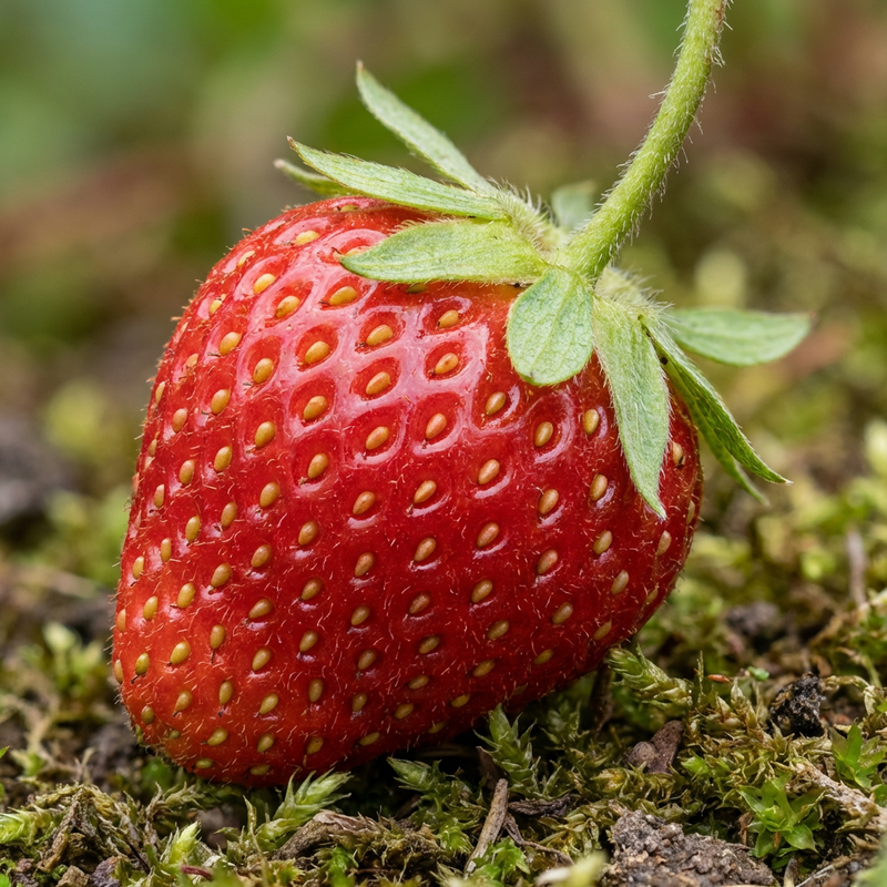 Gartenerdbeere (Fragaria ananassa), KI-Illustration
