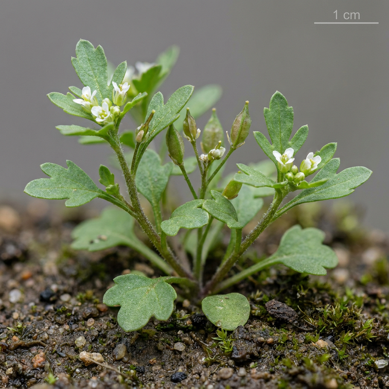 Gartenkresse (Lepidium sativum), KI-Illustration