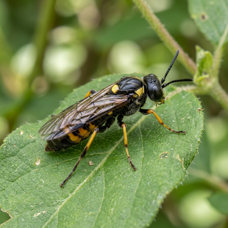 Geißblatt-Blattwespe (Zaraea lonicerae), KI-Illustration
