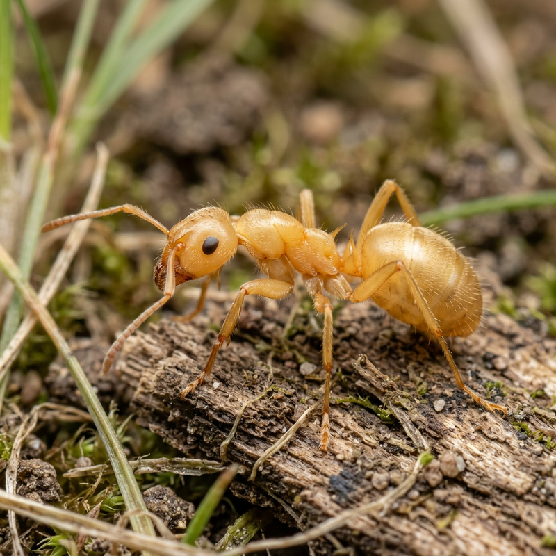Gelbe Wiesenameise (Lasius flavus), KI-Illustration