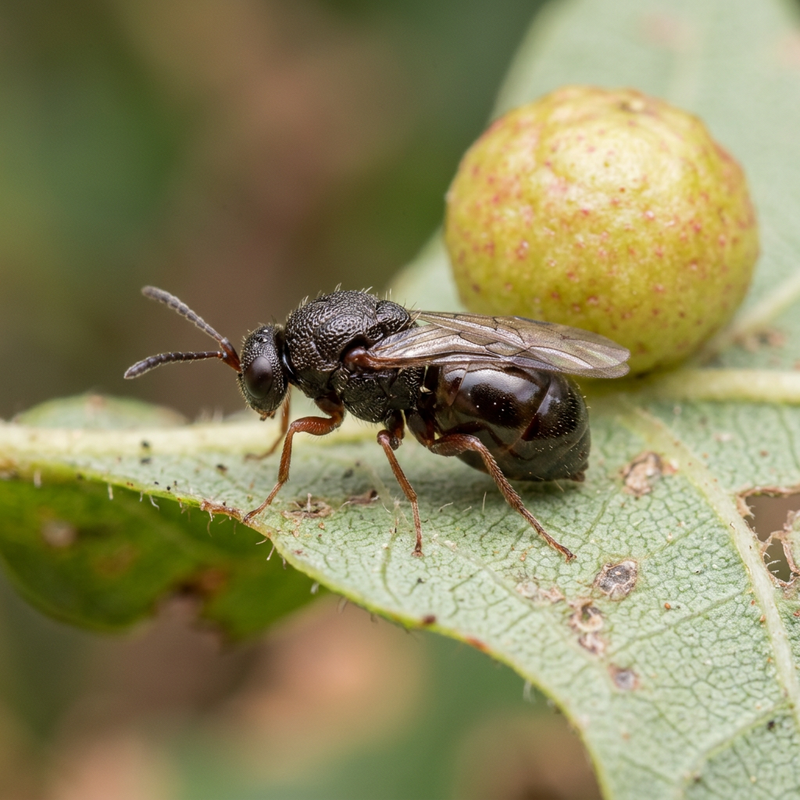 Gemeine Eichengallwespe (Cynips quercusfolii), KI-Illustration
