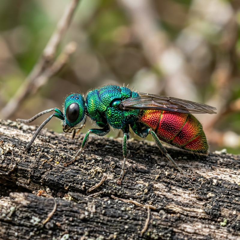 Gemeine Goldwespe (Chrysididae), KI-Illustration