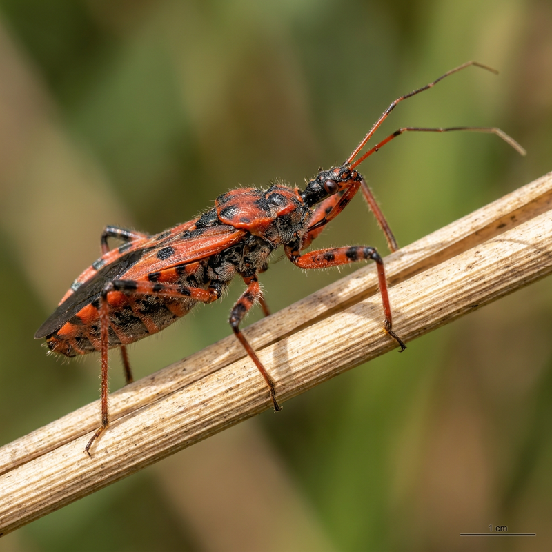 Gemeine Mordwanze (Rhynocoris iracundus), KI-Illustration