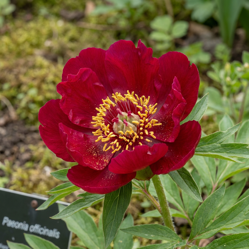 Gemeine Pfingstrose (Paeonia officinalis), KI-Illustration