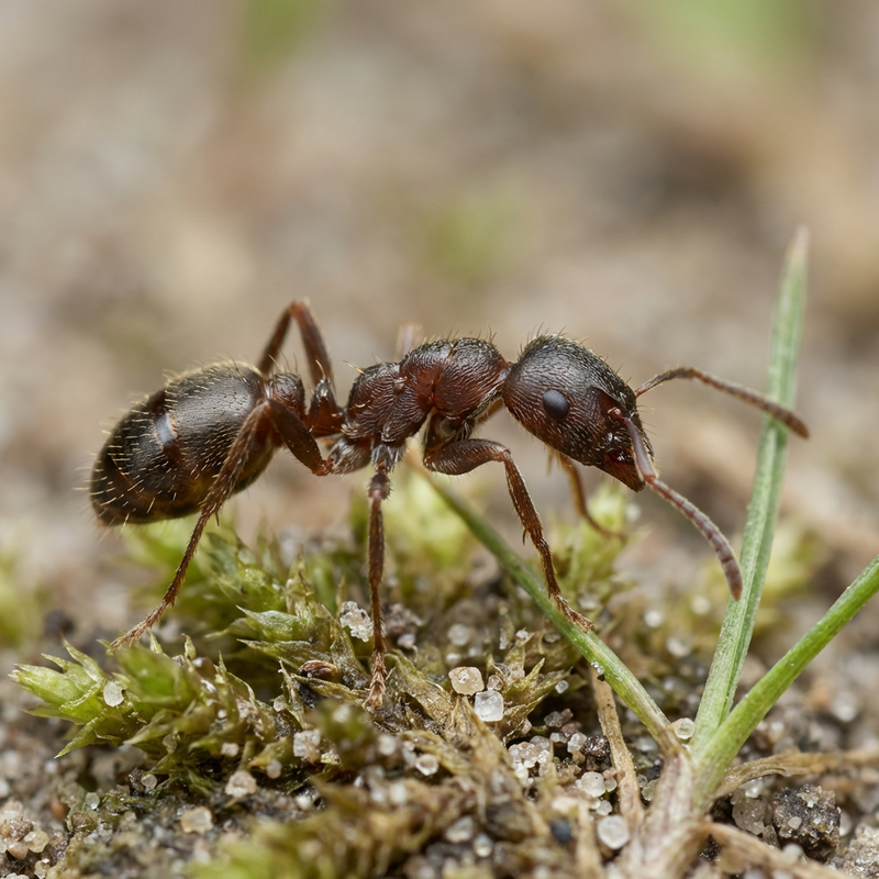Gemeine Rasenameise (Tetramorium caespitum), KI-Illustration