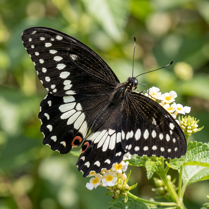Gemeiner Mormon (Papilio polytes), KI-Illustration