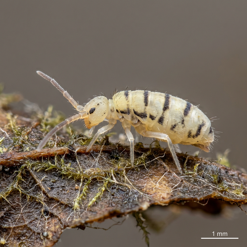 Gemeiner Springschwanz (Entomobrya nivalis), KI-Illustration