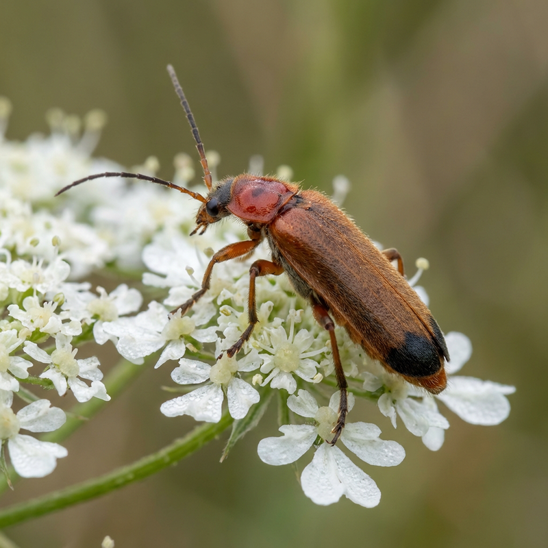 Gemeiner Weichkäfer (Rhagonycha fulva), KI-Illustration